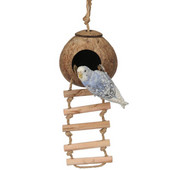 Parrot Natural Coconut Shell Bird Nest Hideout House Παρκοκρέβατο Πουλιά Προμήθειες για Χάμστερ Ινδικά χοιρίδια Πουλιά Σπίτια Ενδιαιτήματα