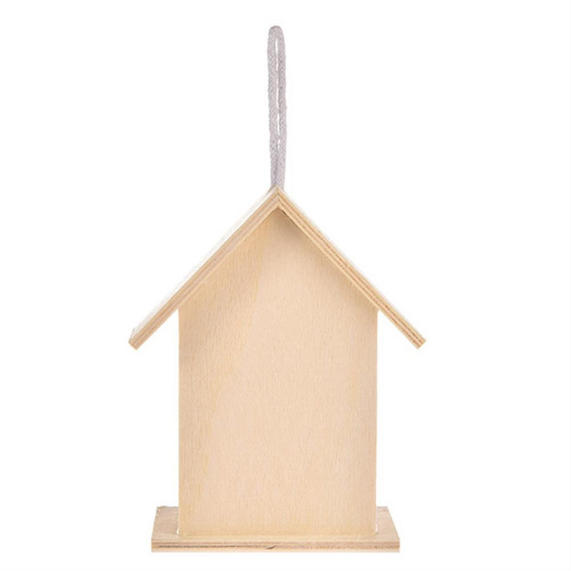 Looduslikust puidust linnumaja linnumaja õueaia kaunistusteks Loominguline linnupesa linnumaja linnupuur