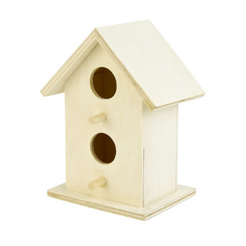 Φορητό Ξύλινο Σπίτι για Πουλιά Δημιουργικό Επιτοίχιο Ξύλινο Φωλιά Πουλιών σε εξωτερικούς χώρους Birdhouse Ξύλινο Κουτί Φυσικό ξύλινο Κλουβί για πτηνά