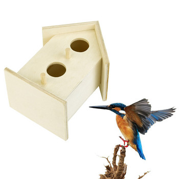 Φορητό Ξύλινο Σπίτι για Πουλιά Δημιουργικό Επιτοίχιο Ξύλινο Φωλιά Πουλιών σε εξωτερικούς χώρους Birdhouse Ξύλινο Κουτί Φυσικό ξύλινο Κλουβί για πτηνά