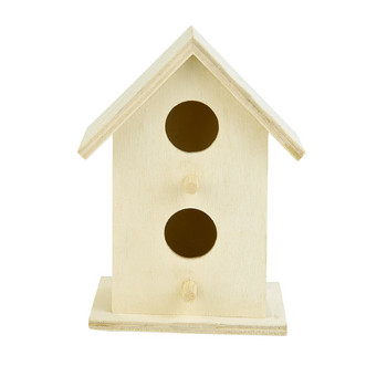 Преносима дървена къща за птици Креативна монтирана на стена дървена външна къща за птици Къщичка за птици Дървена кутия Естествена дървена клетка за птици Dropship
