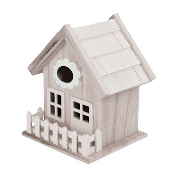 Висококачествена дървена къща за птици, монтирана на стена, висящо въже, декорация за домашно градинарство, креативно външно птиче гнездо за малка къща
