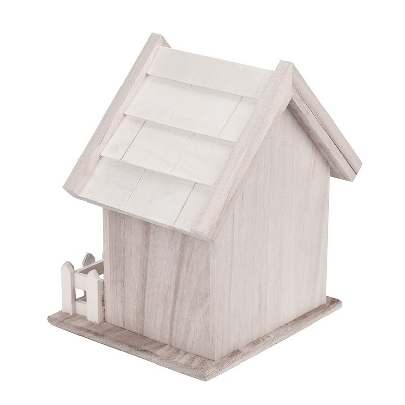 Υψηλής ποιότητας Ξύλινο Σπίτι Πτηνών Επιτοίχιο Σχοινί Κρεμαστό Σπίτι Κηπουρική Διακόσμηση Δημιουργική Εξωτερική Φωλιά Μικρού Σπίτι για Πουλιά