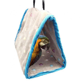 Pet Bird Παπαγάλος βελούδινη ζεστή φωλιά αιώρας Κρεμαστό σπίτι Πέρκα Κλουβί Μαλακό βελούδινο κρεβάτι παιχνίδι γκρι δέντρο κρεμαστή φωλιά ύπνου σε σχήμα τρύπας