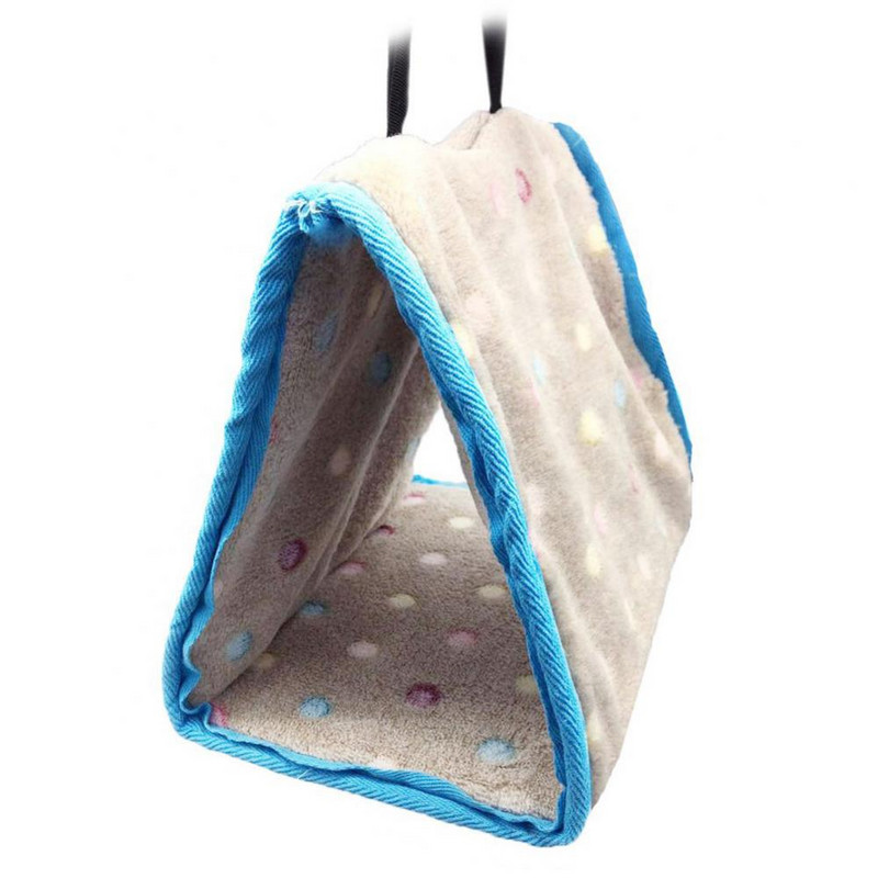 Lemmiklind papagoi plüüsis soe võrkkiige pesa rippuv maja ahvena puur pehme plüüsist voodi mänguasi hall puu augukujuline rippuv magamispesa