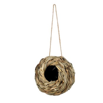 Birds Nest Bird Cage Φυσικό καλάμι γρασίδι σφαιρική φωλιά κολιμπρί Weaved Hanging Bird Nest House Υπνοδωμάτιο για κατοικίδια Διακόσμηση υπαίθριας αυλής