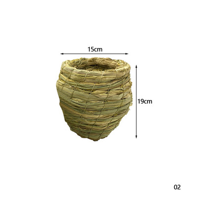 Prirodno gnijezdo za ptice Topla spavaća soba za kućne ljubimce Dvorište za ptice Ručno izrađeni slamnati kavezi Ukrasi za papige Kanarinci Gnijezdo kućica za golubove