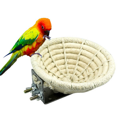 Käsitsi punutud kanepiköiega linnupesa mitmeotstarbeline kunstvintide pesa linnumaja papagoi hamstri lemmikloomade voodipesa tarvikud