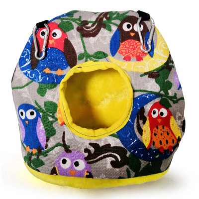 Animal de companie mic Cușcă pentru păsări caldă, din bumbac, cuib de papagal, agățat, mini casă pentru animale mici, hamac, iarnă, vară, pat de iarnă, provizii pentru păsări