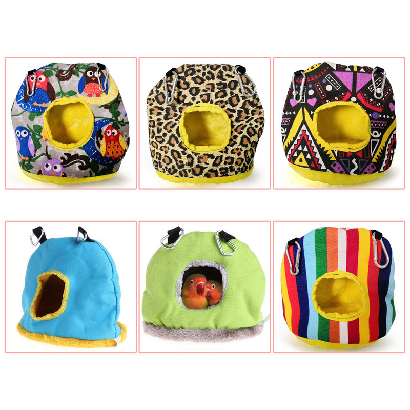 Animal de companie mic Cușcă pentru păsări caldă, din bumbac, cuib de papagal, agățat, mini casă pentru animale mici, hamac, iarnă, vară, pat de iarnă, provizii pentru păsări