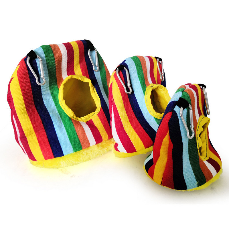 Animal de companie mic Cușcă pentru păsări caldă, din bumbac, cuib de papagal, agățat, mini casă pentru animale mici, hamac, iarnă, vară, pat de iarnă, provizii pentru păsări