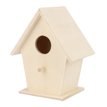 Υψηλής ποιότητας Wood Birds Nest House Bird House Bird Box κρεμαστή διακόσμηση Δημιουργική επιτοίχια ξύλινη εξωτερική φωλιά για πουλί