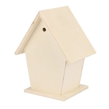 Υψηλής ποιότητας Wood Birds Nest House Bird House Bird Box κρεμαστή διακόσμηση Δημιουργική επιτοίχια ξύλινη εξωτερική φωλιά για πουλί