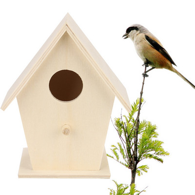 Kvaliteetne puidust lindude pesamaja Linnumaja linnukast rippuv kaunistus loominguline seinale kinnitatav puidust õuepesa linnumaja