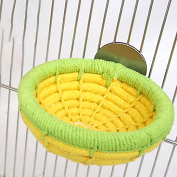 Φωλιά πουλιών κατοικίδιων ζώων Κρεμαστό κρεβάτι ύπνου Βαμβακερό σχοινί Σπήλαιο Κλουβί Παιχνίδια Soft Bird House Καλύβα για Cockatoo Parrot Lovebird Budgies Hamster