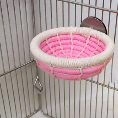 Φωλιά πουλιών κατοικίδιων ζώων Κρεμαστό κρεβάτι ύπνου Βαμβακερό σχοινί Σπήλαιο Κλουβί Παιχνίδια Soft Bird House Καλύβα για Cockatoo Parrot Lovebird Budgies Hamster