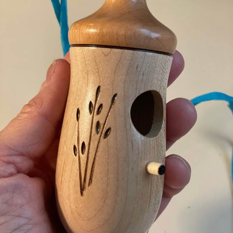 Ar rokām darināta koka piekarināma kolibri māja namiņš Mini putnu ligzdas būris skaistai āra iekšpagalma dārza dekorēšanai mājdzīvnieku guļamistabai