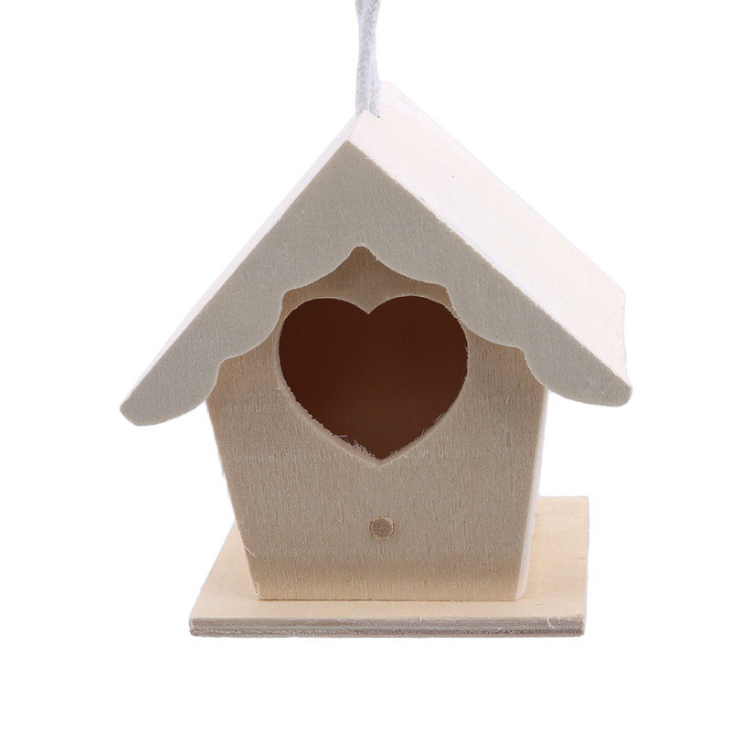 1gb Koka dārza putnu būris Mājas Balkona Apdare Putnu Māja Putnu Būris Papagailis Piekarināms Pie sienas Piekārts DIY amatniecības putnu māja gaiola