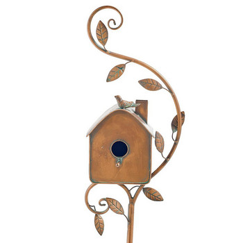 Ανθεκτικό Bird House Δώρο Διακόσμηση κήπου εξωτερικού χώρου με πασσάλους Αυλή Ελκυστική εξαίσια μεταλλική τροφοδοσία σπιτιού Αίθριο Στολίδι γκαζόν