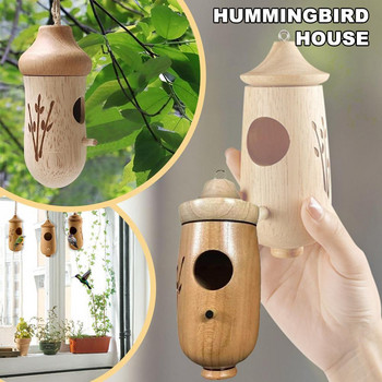 Hummingbird House - 2023 New Wooden Hummingbird House For Outdoor Hanging Hummingbird House For Nesting