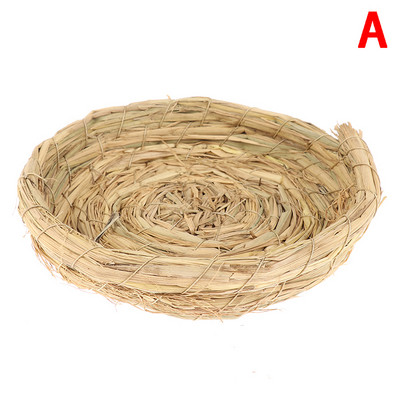 1 buc. Cuibul natural de păsări din paie, lucrat manual, porumbel, casă de păsări, cuib de papagali, casă de incubație, curte pentru animale de companie, accesorii pentru cuști de păsări