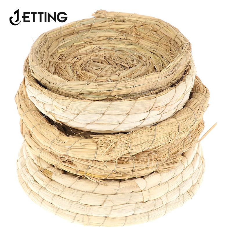 1 buc. Cuibul natural de păsări din paie, lucrat manual, porumbel, casă de păsări, cuib de papagali, casă de incubație, curte pentru animale de companie, accesorii pentru cuști de păsări