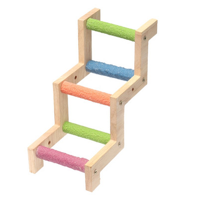 Παιχνίδι για μάσημα χάμστερ για δόντια Παιχνίδια πουλιών με σκάλα αναρρίχησης στη γέφυρα από φυσικό ξύλο