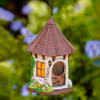 Декоративни висящи къщички за птици Добре изработена градинска къща за птици Декор Селски къщички за птици Гнездо за вътрешна скулптура на открито