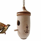 Διακοσμητικά ξύλινα σπιτάκια πουλιών για υπαίθρια κρεμασμένα χελιδόνια σπουργίτι που φωλιάζουν κολιμπρί Σπίτι για εσωτερική διακόσμηση κήπου