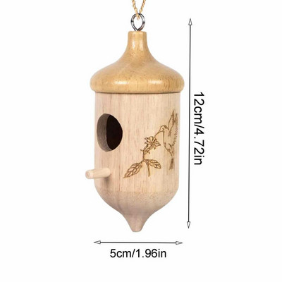 Διακοσμητικά ξύλινα σπιτάκια πουλιών για υπαίθρια κρεμασμένα χελιδόνια σπουργίτι που φωλιάζουν κολιμπρί Σπίτι για εσωτερική διακόσμηση κήπου