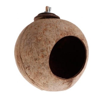 Шоколад Малка кокосова черупка Папагал Птиче гнездо Фиксирана люлка Легло Пещера Играчка Къща Консумативи Дупка на дърво Естествен стил Спално гнездо