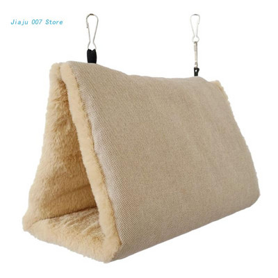 C9GA βελούδινη αιώρα πουλιών Ζεστή φωλιά πουλιών κρεμαστή κλουβί για κατοικίδια, σπήλαιο, κούνια παπαγάλου σκηνές κρεβάτι Χαριτωμένο κλουβί πουλιών Κούνια με βάση Πέρκα