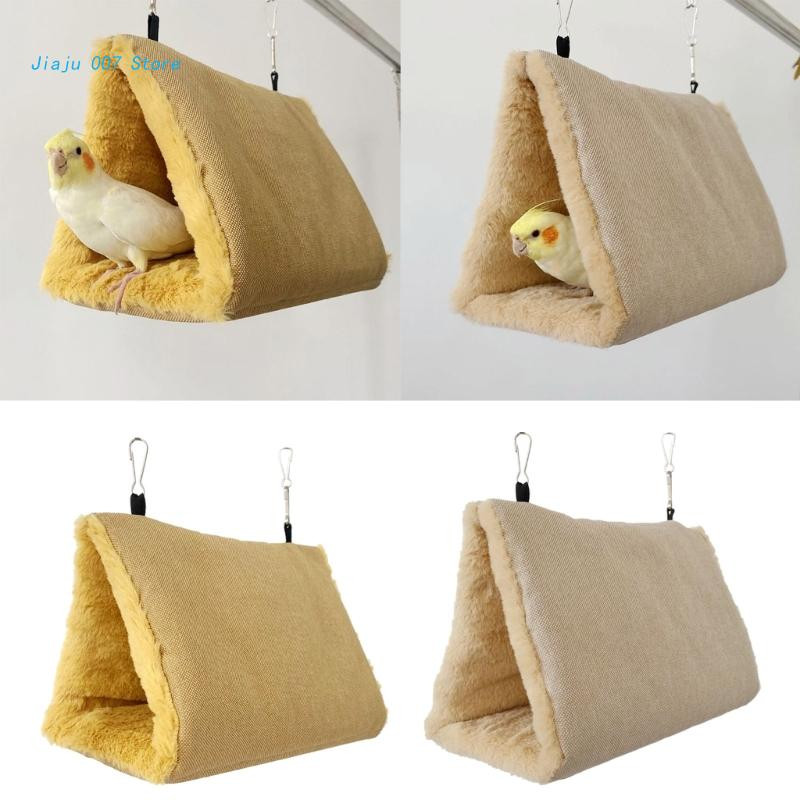 C9GA βελούδινη αιώρα πουλιών Ζεστή φωλιά πουλιών κρεμαστή κλουβί για κατοικίδια, σπήλαιο, κούνια παπαγάλου σκηνές κρεβάτι Χαριτωμένο κλουβί πουλιών Κούνια με βάση Πέρκα