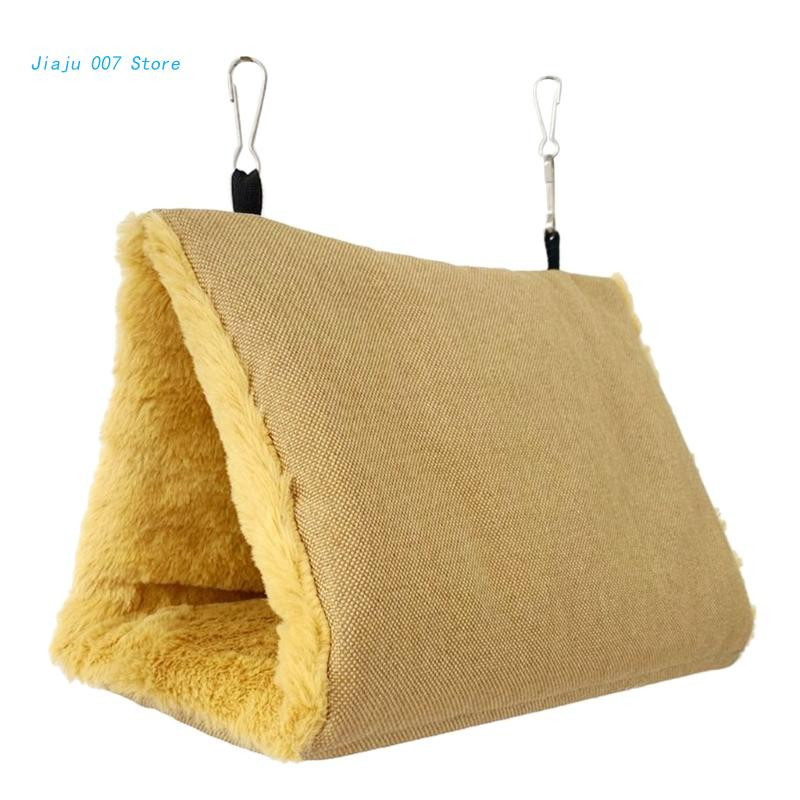 C9GA βελούδινη αιώρα πουλιών Ζεστή φωλιά πουλιών κρεμαστή κλουβί για κατοικίδια, σπήλαιο, κούνια παπαγάλου σκηνές κρεβάτι Χαριτωμένο κλουβί πουλιών Κούνια με βάση Πέρκα