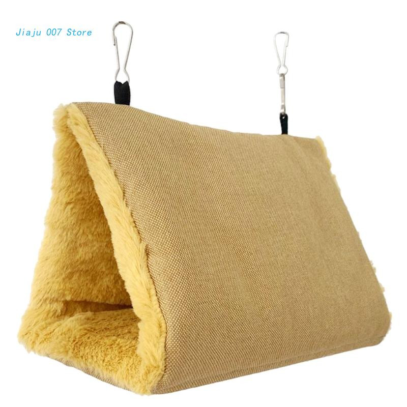 C9GA βελούδινη αιώρα πουλιών Ζεστή φωλιά πουλιών κρεμαστή κλουβί για κατοικίδια, σπήλαιο, κούνια παπαγάλου σκηνές κρεβάτι Χαριτωμένο κλουβί πουλιών Κούνια με βάση Πέρκα