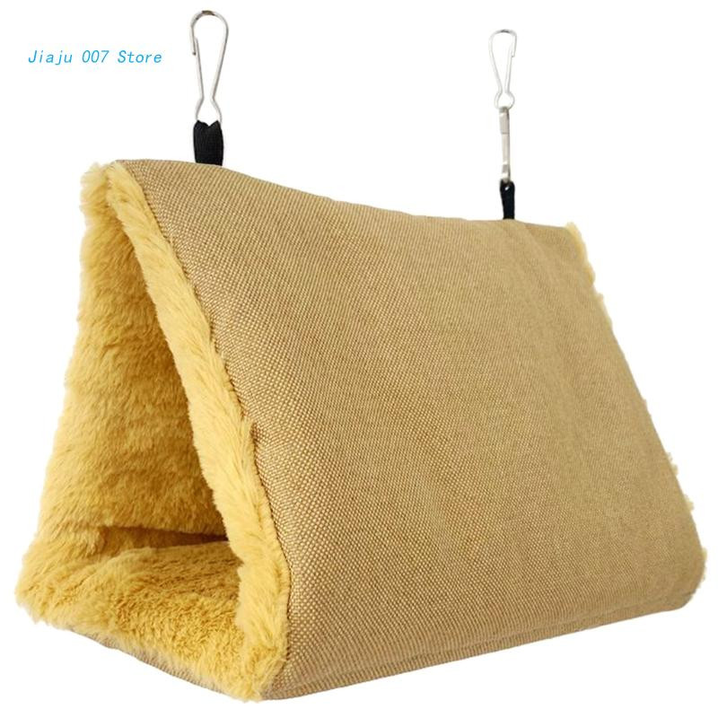 C9GA βελούδινη αιώρα πουλιών Ζεστή φωλιά πουλιών κρεμαστή κλουβί για κατοικίδια, σπήλαιο, κούνια παπαγάλου σκηνές κρεβάτι Χαριτωμένο κλουβί πουλιών Κούνια με βάση Πέρκα