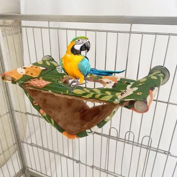 1 комплект гнездо за папагал Карикатурен печат Мек удобен домашен любимец Хамстер Хамак Птица Висяща къща за клетка за домашни любимци