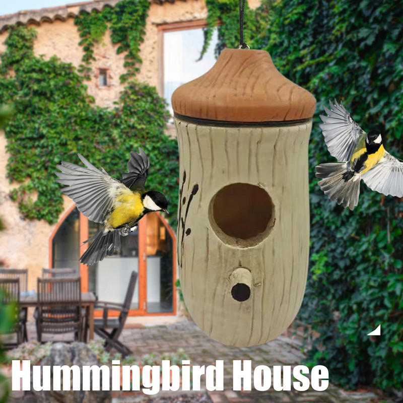 Case de colibri pentru gradina exterioara case de colibri de fag noi case de colibri natural cu cerc metalic gradina exterioara