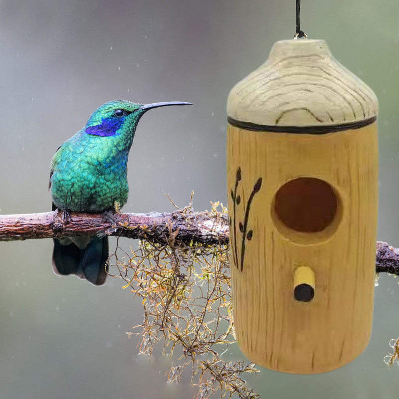 Case de colibri pentru gradina exterioara case de colibri de fag noi case de colibri natural cu cerc metalic gradina exterioara