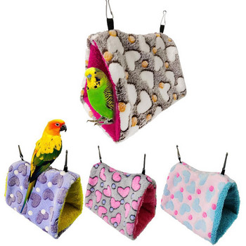 Платнен хамак за папагал Топло дебело триъгълно висящо гнездо за птици за домашен любимец