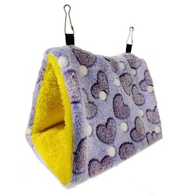 Lõuendist papagoi võrkkiik, soe ja paks kolmnurkne ripppesa lemmikloomale