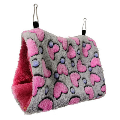 Lõuendist papagoi võrkkiik, soe ja paks kolmnurkne ripppesa lemmikloomale