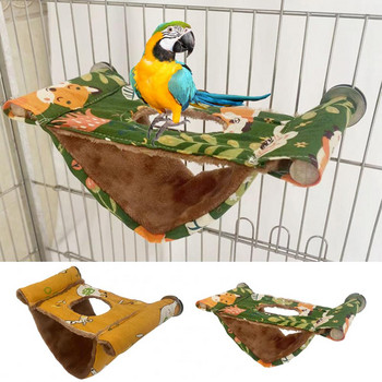 1 комплект Pretty Parrot Nest Keep Warmth Къща за птици Cartoon Print Pet Nest House Хамстер Bird Висящо легло Sleep