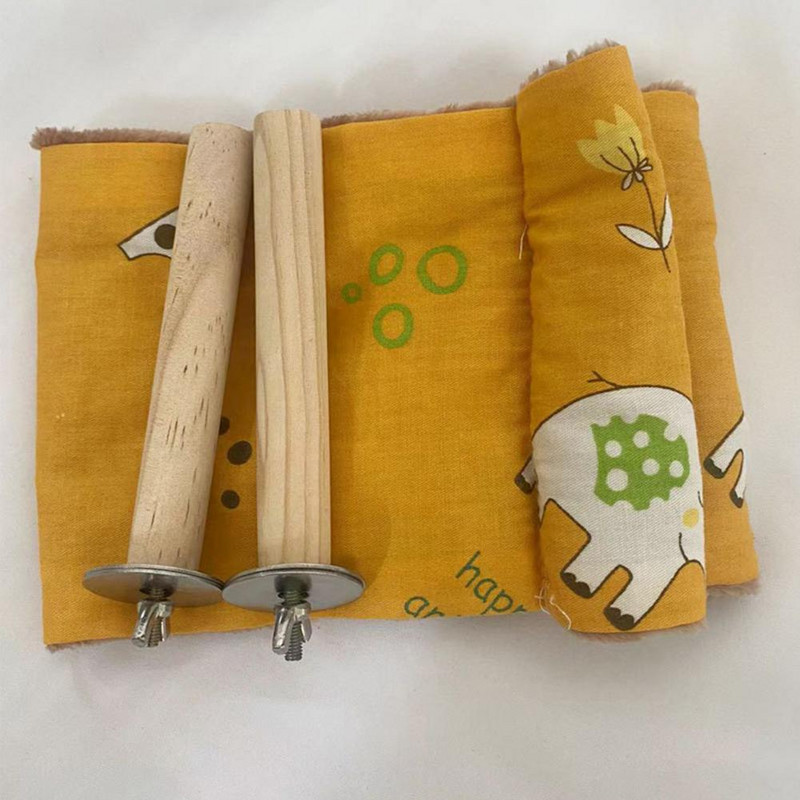 1 set Cuib de papagal drăguț păstrează căldura Casă de păsări imprimeu desen animat Cuib pentru animale de companie Casă de hamster de pasăre Pat suspendat Somn