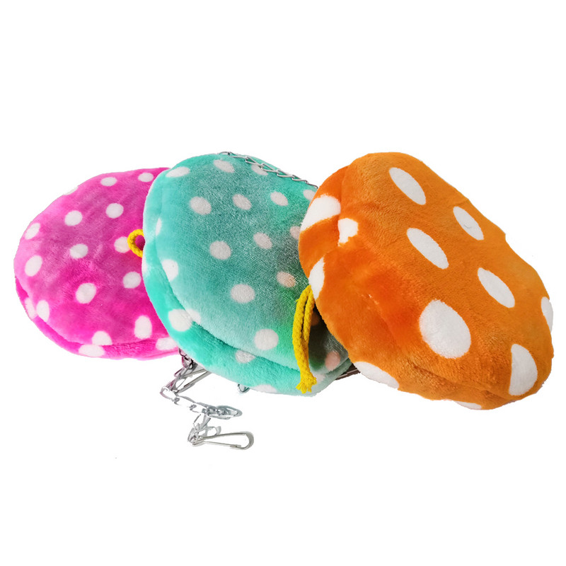 3 värvi papagoi puur Talvine soe linnu võrkkiik rippuvad täpid voodi hamster Väike mini lemmiklooma magamiskoti pesa ketiga oravale