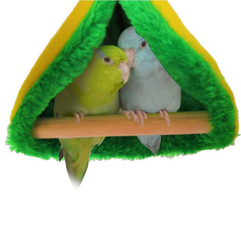 Ζεστή απαλή βελούδινη αιώρα παπαγάλου πουλί Κρεμαστό κρεβάτι Τρίγωνο Φωλιά παπαγάλου πουλιού Σπήλαιο για κατοικίδια Σπίτι για μικρά ζώα Αξεσουάρ κλουβιού
