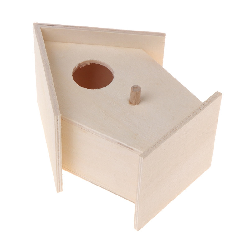 Φωλιά πουλιών Σπίτι από φυσικό ξύλο DIY Δημιουργικό Στρογγυλό Επιτοίχιο Διακόσμηση κήπου με παπαγάλο