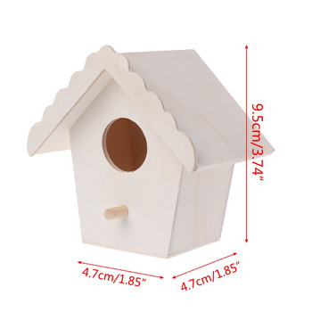 1 Pc Bird Nest Σπίτι από φυσικό ξύλο σε σχήμα στρογγυλού παπαγάλου επιτοίχια κρεμαστή φωλιά Προμήθειες για κατοικίδια