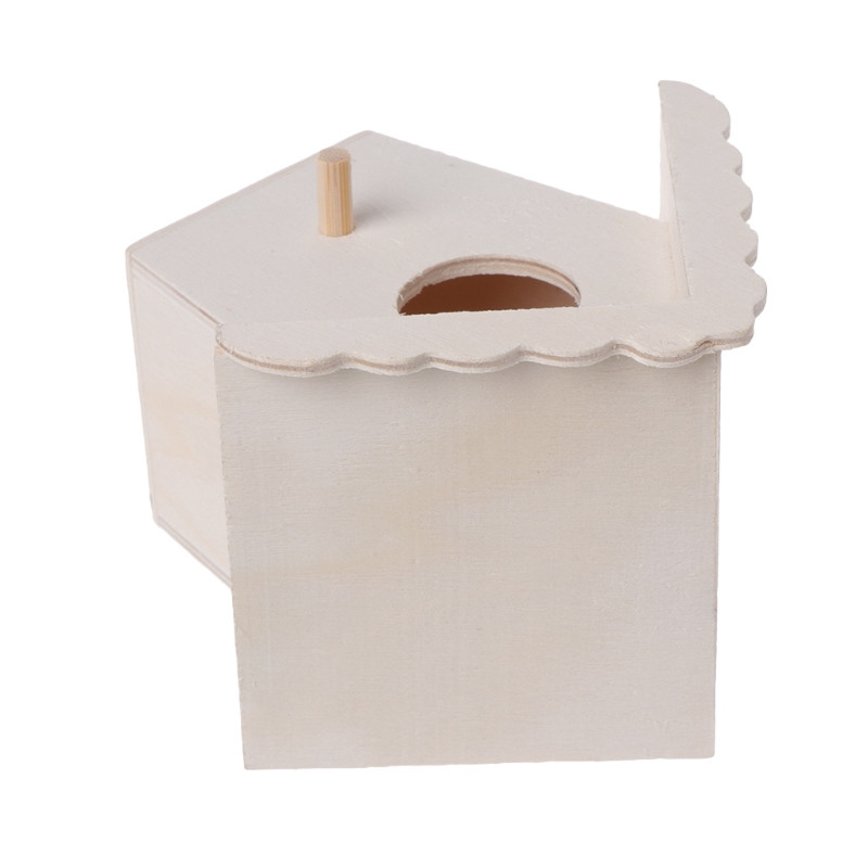 1 buc Cuib de pasăre Casă din lemn natural în formă rotundă de perete pentru cuib pentru animale de companie