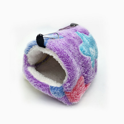 Patul de iarnă cald pentru hamsteri hamac agățat cuib acasă cușcă pentru animale mici lenjerie de pat pentru cobai veveriță care se joacă dormind